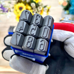 Number punch set Elora 400Z includes nine punches, digits 0–9, for driving numbers into steel surfaces by impact.