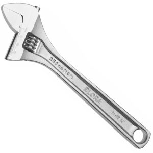 Adjustable wrench ''economy'' with precise well readable preset-scale
