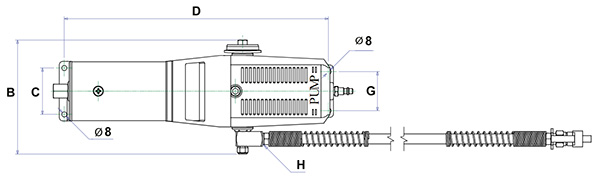 Air-hydraulic foot pump BETEX AP 921, working pressure 700 bar - 1