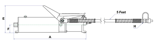 Air-hydraulic foot pump BETEX AP 921, working pressure 700 bar - 2