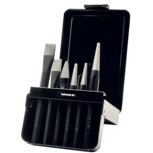 Chisel and punch set ELORA 266K, 6 pcs in metal box