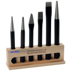 Chisel and punch set ELORA 266S, 6 pcs in wooden holder