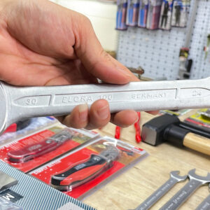 Hardening and tempering processes enhance tensile strength and ductility of the Double open ended spanner ELORA 100.