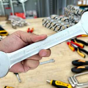 Profile punching provides brand identification, making each Double open ended spanner ELORA 100 traceable as an ELORA tool.