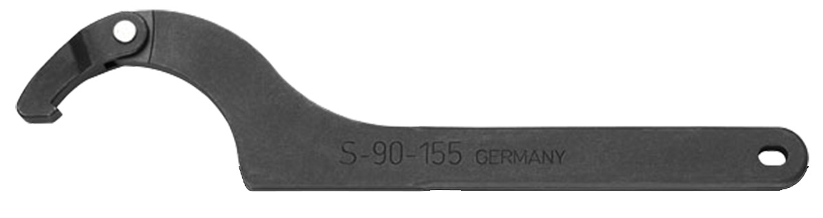 Hinged hook wrench with nose short design ELORA 890-VG, Germany