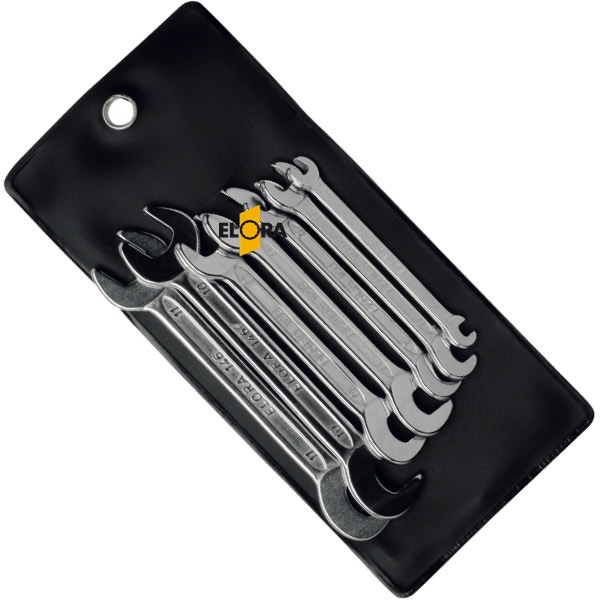 Obstruction wrench set ELORA 146S, in black plastic pouch