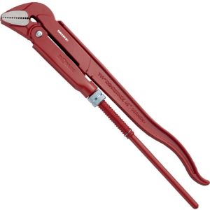 Pipe wrench ELORA 67E with head angled at 45° DIN ISO 5234