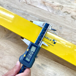 Protective end supports on Stabila Type 70P-2-2 spirit level reduce abrasion and preserve calibration over extended use.