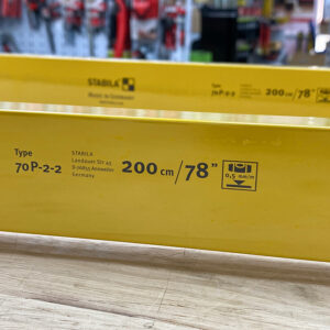 Stabila Type 70P-2-2 spirit level is designed for industrial and civil construction, where large-area flatness must be checked.