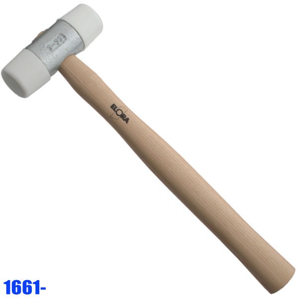 1661- Plastic hammer, length 250-335mm, DIN 53505, 55 shore D