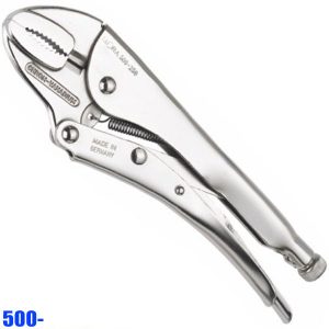 500- Grip plier with wire cutter, curved jaws