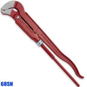 68SN Pipe wrench, head angled at 45°, according to DIN ISO 5234, Form B