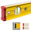 Spirit level Stabila Type 96-2 features a rigid aluminium frame with reinforcement ribs, ensuring structural stability during measurement on uneven or vibratory surfaces. The geometry prevents deformation under lateral force, maintaining calibration over extended use in site conditions requiring mechanical reliability.
