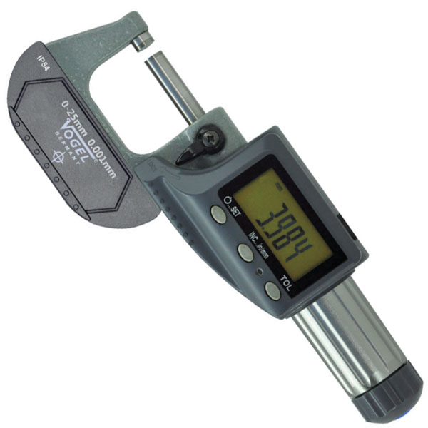 Micrometer 0-1/0-25mm Range Electronic Outside Thickness Measuring Gauge Large LCD Display Conversion 0.001mm Digital Micrometer Head 0-25mm Electronic Micrometer Head Support Unit Convert 