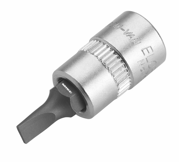 Screwdriver socket 1/4" ELORA 1455-IS, for plain slotted screws