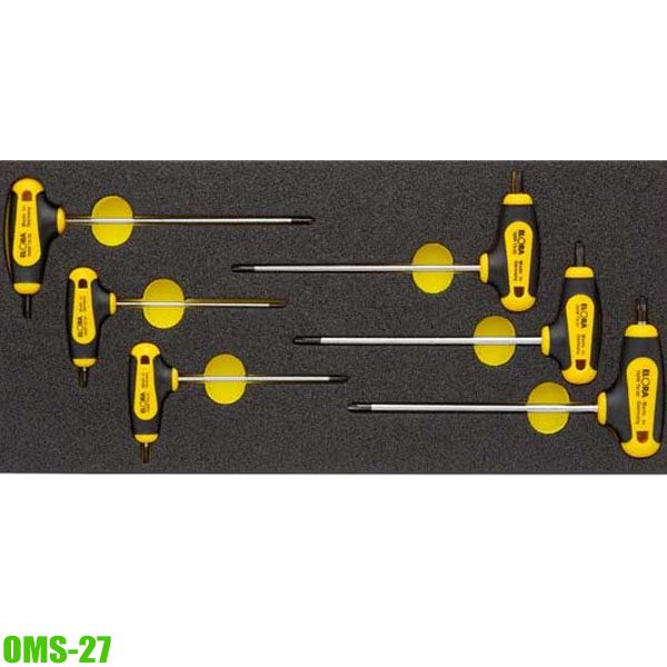 OMS-27 Modul-torx key set with T-handle, for Elora roller tool cabinets