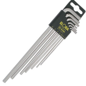 Hexagon key set ELORA 159S, Extra long. Made in Germany