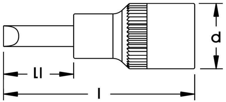 Screwdriver socket 1/2″ ELORA 3200-IS, for plain slotted screws