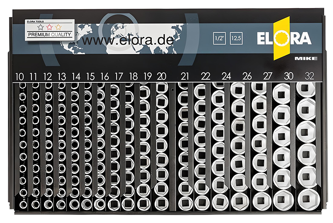 Socket display dispenser ELORA 770-LSP1A, square driver 1/2inch