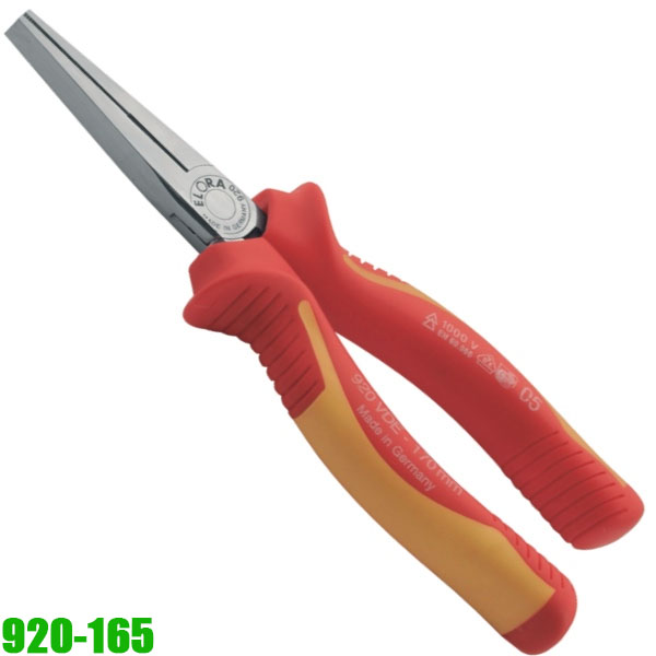 920-165 VDE FLAT NOSE PLIER WITH HANDLE INSULATION