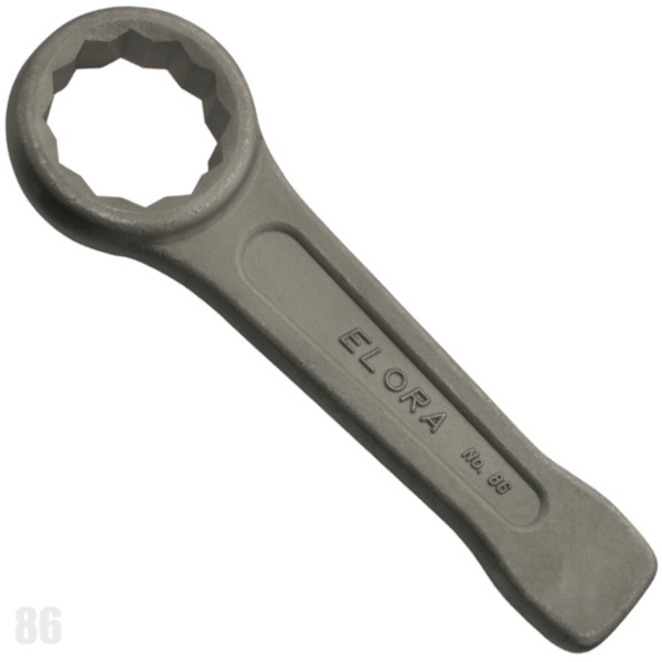 Ring Slogging spanner ELORA 86A inch size according to DIN 7444