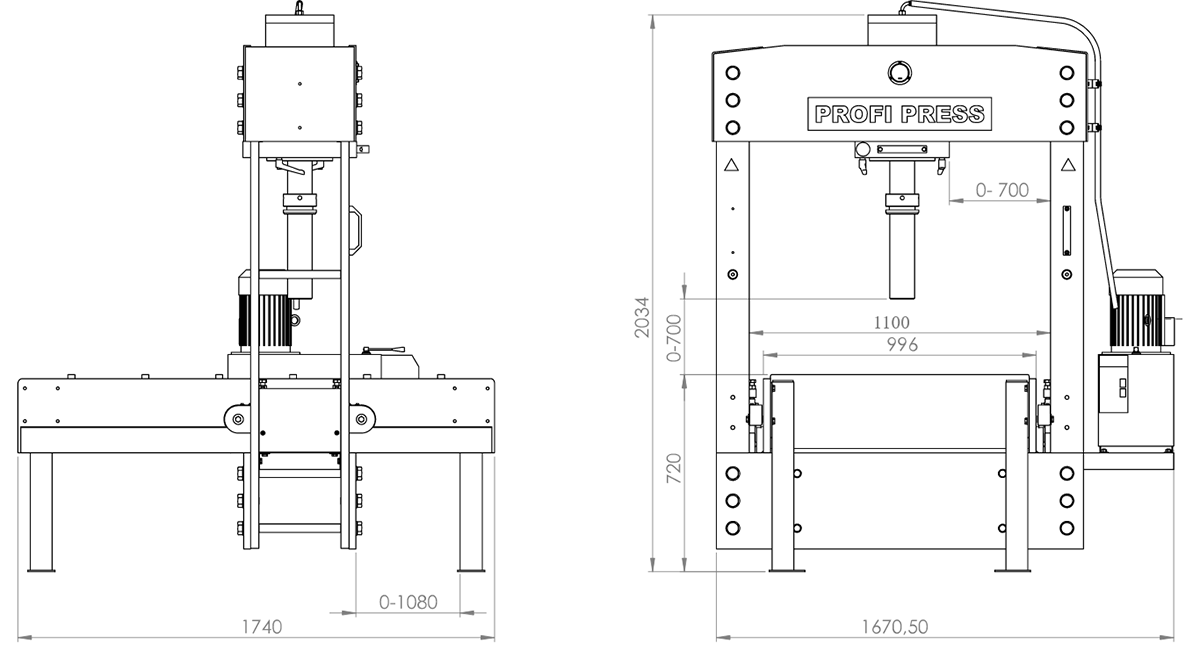BETEX PFPE TL100 160 - Dimensions