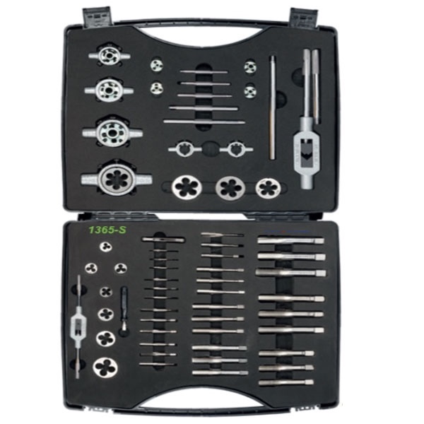 Thread cutting assortment ELORA 1365-S, HSS 61 pcs from M3–M20