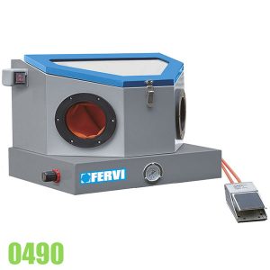 0490 Mini bench sandblast with foot control internal volume 32L Fervi