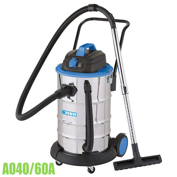 A040/60A Industrial wet and dry vacuum cleaner equipped 60L Fervi