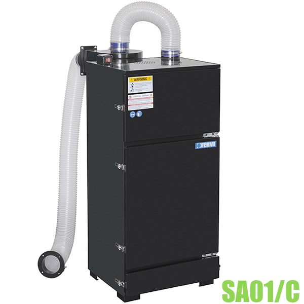 SA01/C Cyclone for sand blast cabinet in two stage power 0.55 kW Fervi