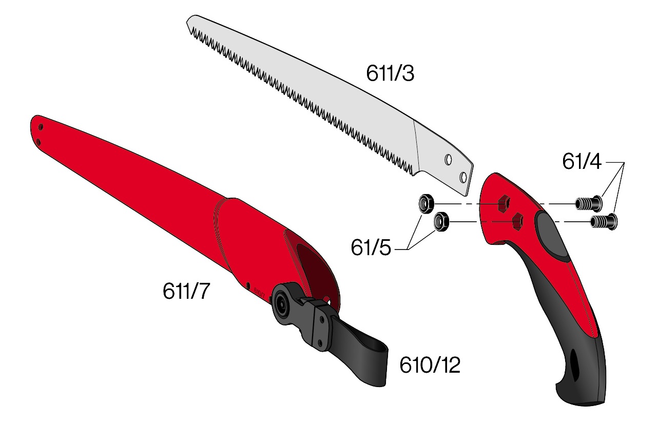 Pull-stroke pruning saw - Blade 33 cm - FELCO 611