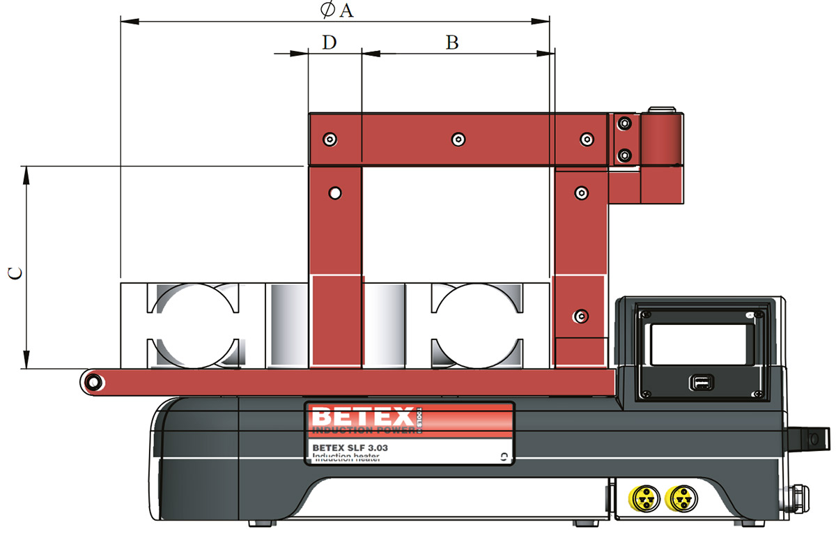 Induction heater - Betex-BLF - Dimensions