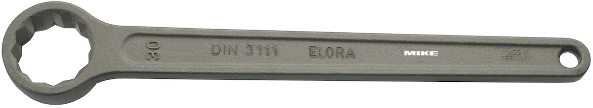 Single end ring spanner ELORA 88, made in Germany