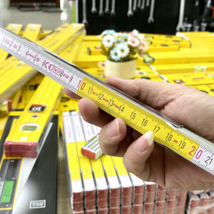 Treated oak in Stabila Oak folding ruler 600 series resists termites, maintaining structural stability under long-term technical use.