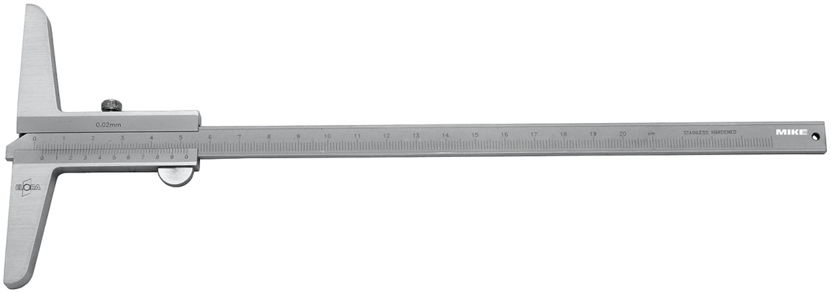 Precision depth vernier caliper ELORA 1524, measuring range 200-300mm
