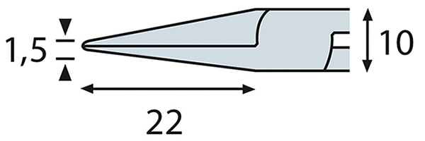 ELORA 4710 Electronic Flat Nose Pliers ESD, made in Germany
