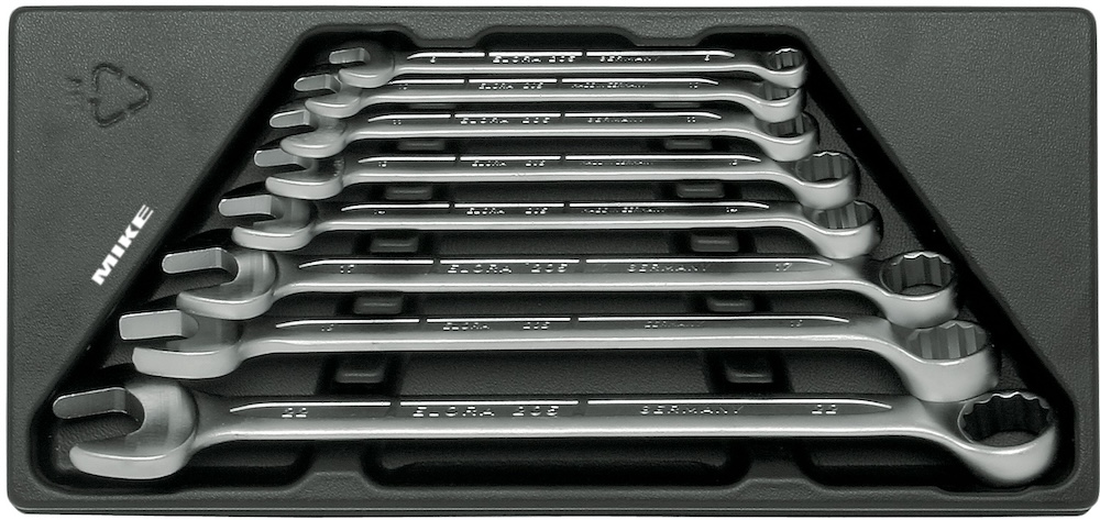 ELORA MS-2 Long Combination Spanner Set with Transparent Storage Module