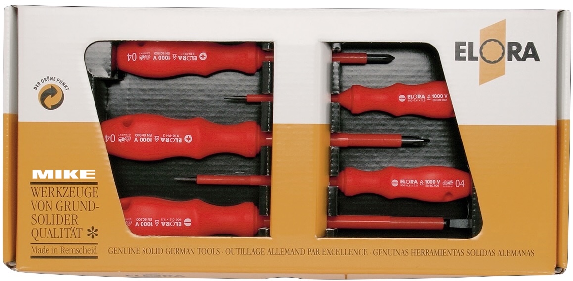 Screwdriver set ELORA 979S-5K VDE 1000V. Made in Germany.