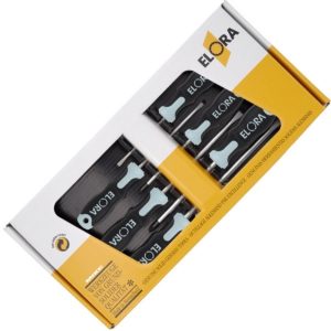 Stainless screwdriver set ELORA 583 S6K-ST, forged blade