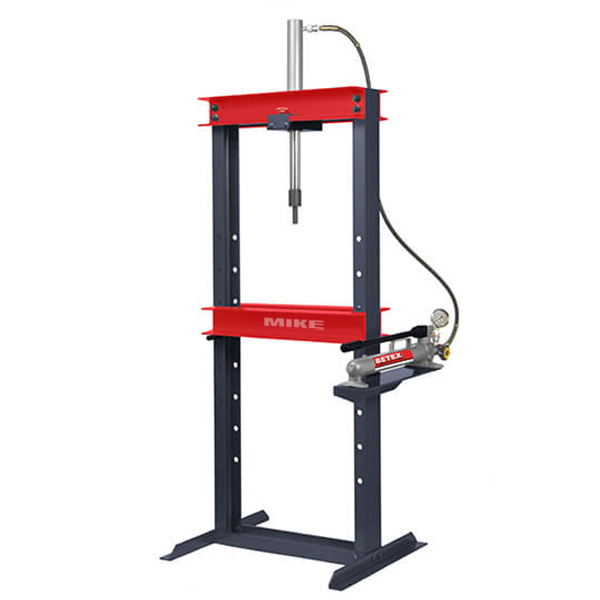 BETEX WSP 10-ton presses offer adjustable bed, single-acting cylinder, precision gauge, and versatile pump options.
