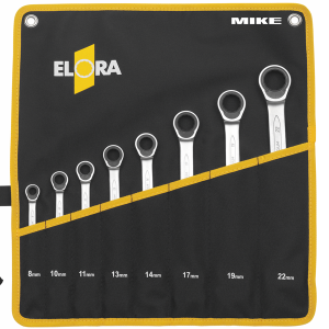 ELORA 204-S8MT Combination Spanner Set with Ring Ratchet