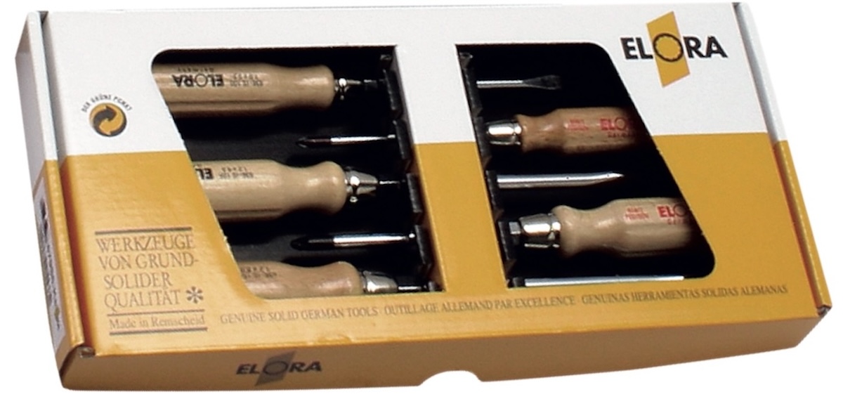 Screwdriver set ELORA 676 S5-K, 5 pcs for cross & plain slotted screws