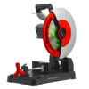 Cordless dry cut-off saw EUROBOOR EDC.355/36V measures 620 × 350 × 630 mm, with a working design optimized for portability and workshop integration.