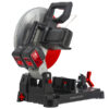 Cordless dry cut-off saw EUROBOOR EDC.355/36V features a molded aluminum base with adjustable angle indication from 0° to 45°.