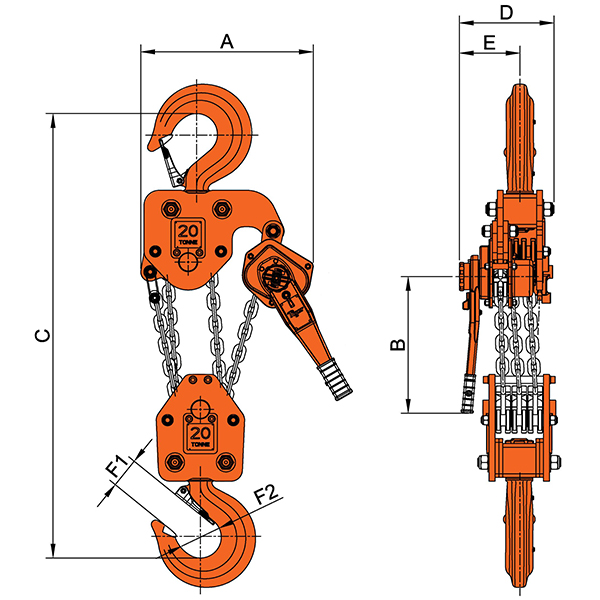 Tiger Lifting PLH-2000 Hand Chain Hoist