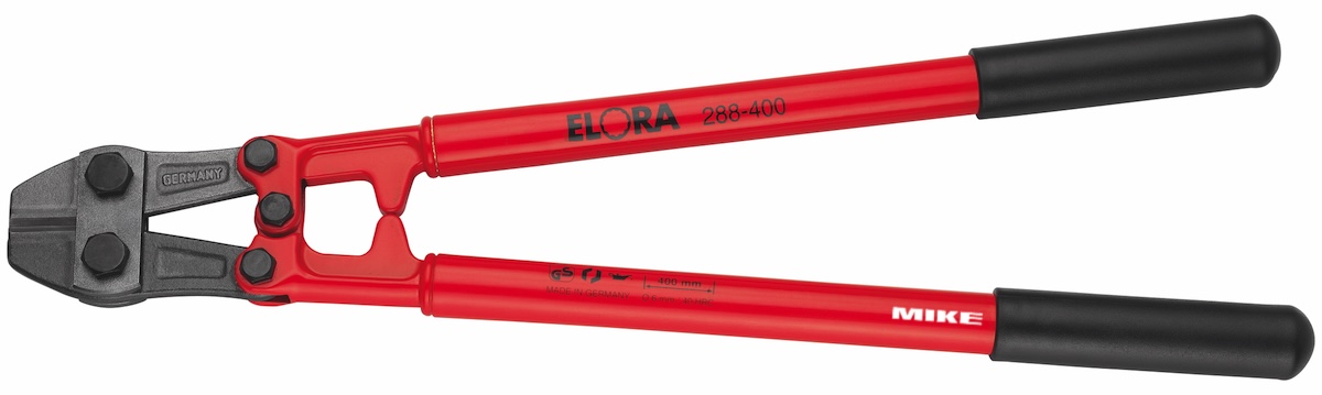 Bolt cutter ELORA 288 series with hardened jaws up to 48 HRC