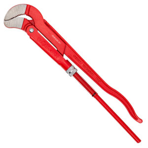 Pipe wrench ELORA 68SN, 3 point S-jaw, head angled at 45°