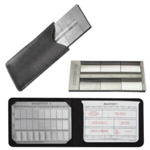 Rugotest surface roughness comparator, Visual Ra reference for machining surfaces